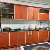 کابینت اشپزخانه ورق ضخیم همراه شیر و سینگ و سنگ