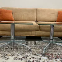 میز شیشه ای دو طبقه