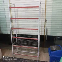 استند فلزی قفسه سبد خرید فروشگاهی