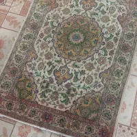 جفت قالیچه ابریشم  تمام رنگ گیاهی عتیقه