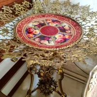میوه خوری پایه بلند برنجی