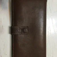 کیف پول چرم طبیعی برند بوفالوی سیاه کاملا سالم