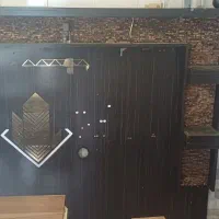 نمای سنگ آنتیک پشت میز کار یا پشت تلویزیون