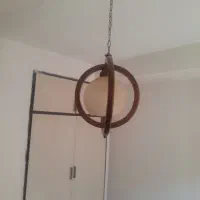 لوستر آویز چوبی در حد نو
