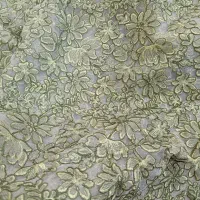 سه متر پارچه گیپور سبز سدری یا زیتونی
