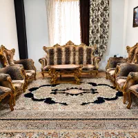 مبل سلطنتی ۹ نفره به همراه میز غذاخوری ۴ نفره
