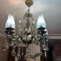 یک جفت لوستر پنج شاخه تمام برنج