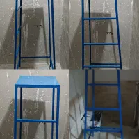 چهارپایه فلزی ۱۶۰ سانتی‌متری رنگ کوره‌ای محکم و نو