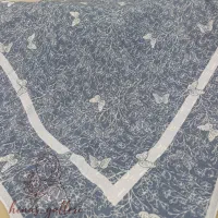 روسری نخی برشکا پلیسه طرح پروانه