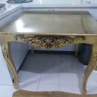 میزتک ناهار خوری ورق طلا