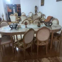 میز نهار خوری 8نفره ومبل 9نفره کاملا نو سفارشی