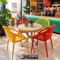 ست میز صندلی پلیمری مدل CoolBerry