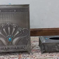 سطل آشغال و جای دستمال کاغذی پیوتر