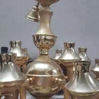 لوستر طلایی۶ شاخه بسیار تمیز