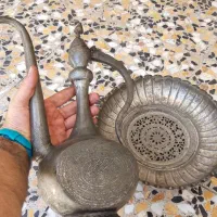 آفتابه ولگن مسی کهنه