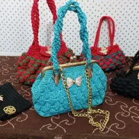 کیف مکرومه دست بافت