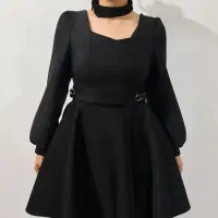 پیراهن مجلسی مشکی شیک و خاص در حد نو