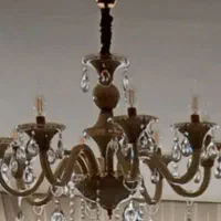 دو عدد لوستر کریستالی