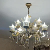 ۳ عدد لوستر ،یکی برنز بزرگ ،دو تا قطره ای