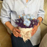 حلقه گل و باکس گل خشک طبیعی