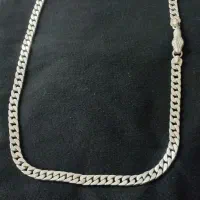 زنجیر نقره تایلندی و شاخ گل نقره