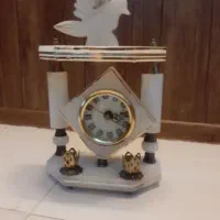 ساعت شمعدان سنگی برنجی