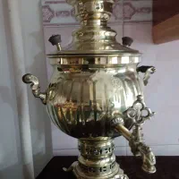 سماور برنجی و برنزی دکوری زغالی