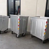 گاری سطل زباله شهری مدل s1100/گالوانیزه/مخزن آشغال