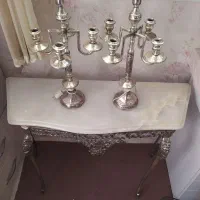 آیینه و شمعدان برنز