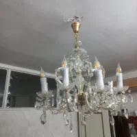 دوعدد لوستر کریستالی