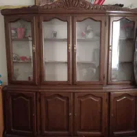 بوفه دکوری و ویترینی چوبی