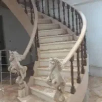 نصب پله چوبی آلاچیق نمای داخل ساختمان