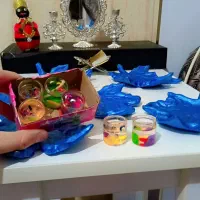 یک دست هفت سین سفالی .دوعدد کوزه سفالی