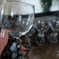 گیلاس خوری پایه نقره ای خارجی