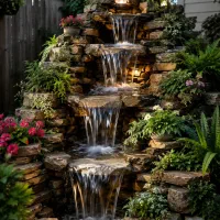 اجرا انواع آبنماهای سنگی برای محوطه