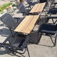 صندلی ساحلی/ تاشو/کمجا/منقل مسافرتی ۷ فنر و ۹ فنر
