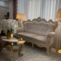مبل استیل سلطنتی منبت کاری چوب راش