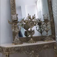 برنز آینه و شمعدان و ساعت