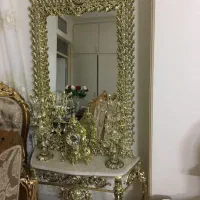 آیینه شمعدان و میز در حد نو