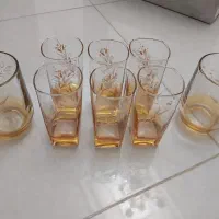 لیوان ۶ عدد با دوتا  ماگ  یا جای قاشق و چنگال