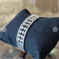 دستبند نقره پهن ایتالیایی