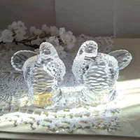 نمک پاش کریستالی شیشه ای طرح بوقلمون