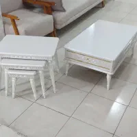 ۳دست میز عسلی رنگ سفید صدفی ام دیف قیمت تولید