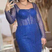 لباس مجلسی زیبا و فنر دوزی شده