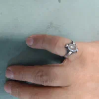 انگشتر نقره ۹۴۵ و با سنگ باباقوری اصل