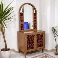 آینه کنسول چوب تمام روس