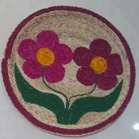 سینی حصیری طرح گل