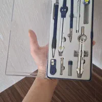 ست پرگار مهندسی ۹ تکه نو و حرفه‌ایی