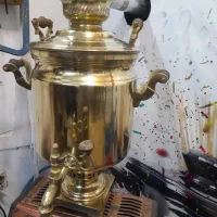 سماور زغالی اصل ساخت ۴۰ سال پیش برادران ۱۵ لیتر