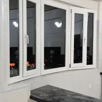 درب پنجره UPVC دوجداره توری بدون واسطه